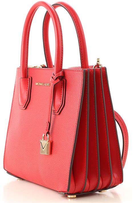 sac main michael kors rouge ecossais|Michael Kors leather tote.